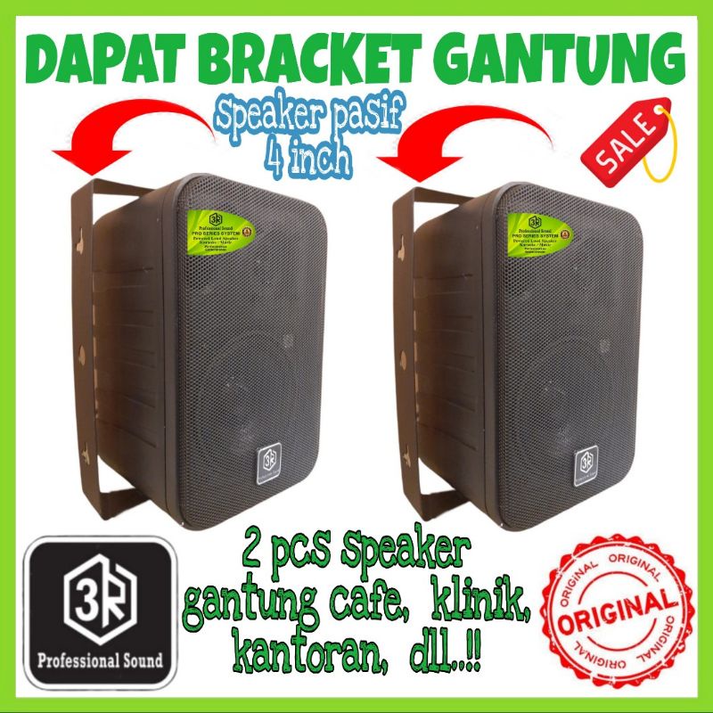 Speaker Pasif Gantung 4 Inch Professional Sound 3R SK - 004 - 2 pcs