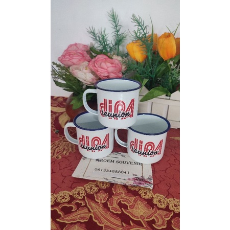 Mug Enamel souvenir mug enamel custom min 24pcs