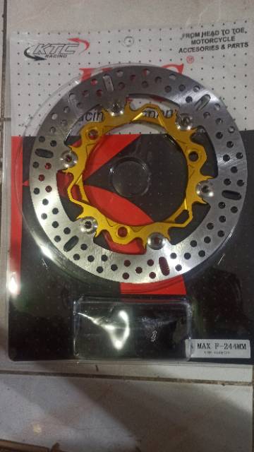 Piring cakram n max depan ktc racing ori dpn 244mm + breket ktc racing ori