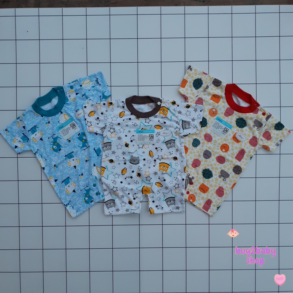 Romper bayi baju kodok bayi MIYO (All New Feb 2021 World Dino Series) 0-3 bulan 1 PCS