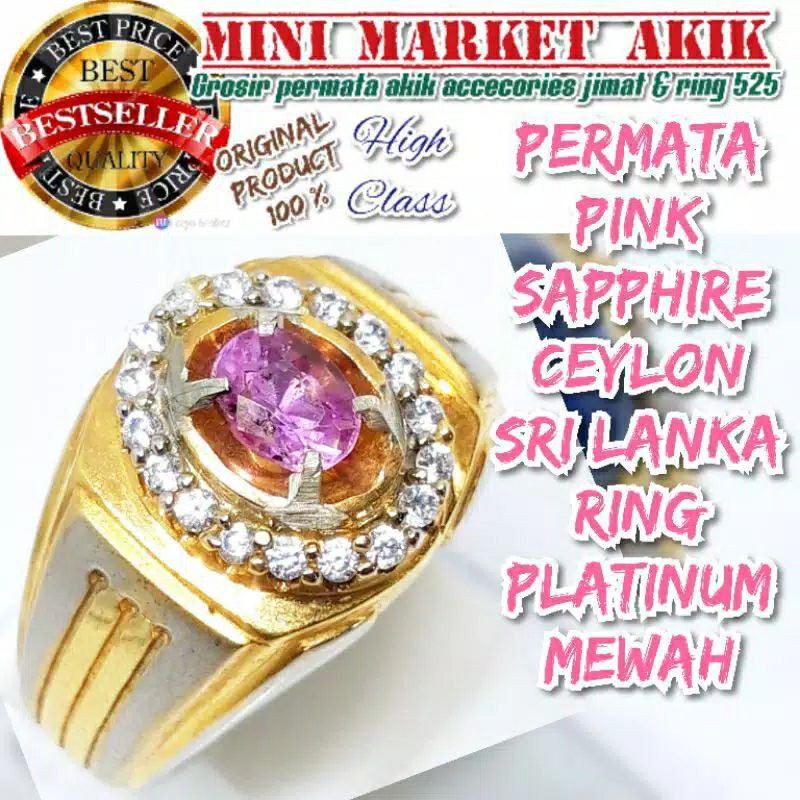 Batu permata pink safir ceylon srilanka