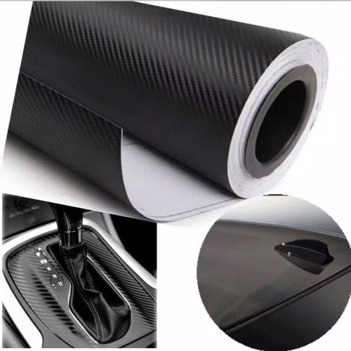 Stiker Karbon 3D Carbon Fiber Black Matte L 50cm x P 50cm Skotlet Mobil / Motor Sudah Ada Perekat Kwaritas original