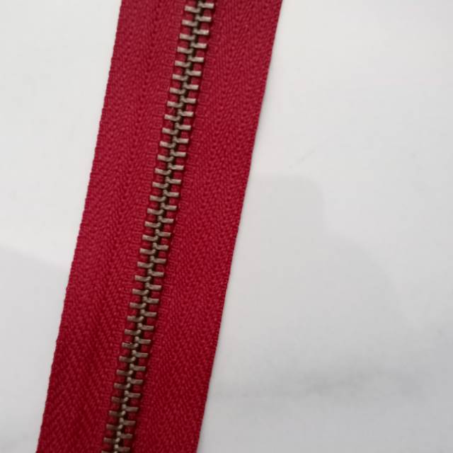 YKK RETSLETING RITSLITING ZIPPER 5 METAL BESI BAKAR