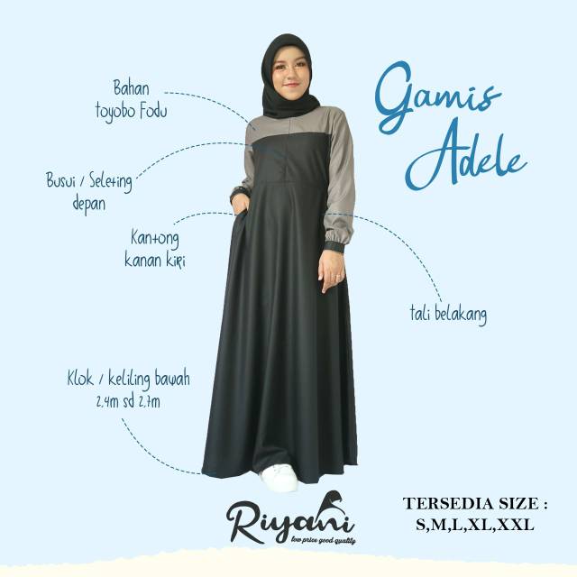 BISA COD GAMIS KOMBINASI  KATUN TOYOBO WARNA ORI BY RIYANI