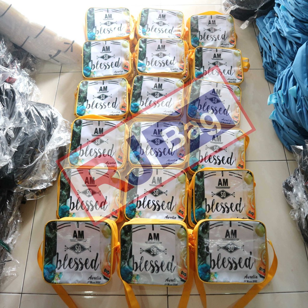Jual Tas Grosir Murah Promosi Seminar Kit  Ransel Custom Sablon Tas Jinjing Wanita Mini Souvenir Pernikahan Termurah Bahan Bagus