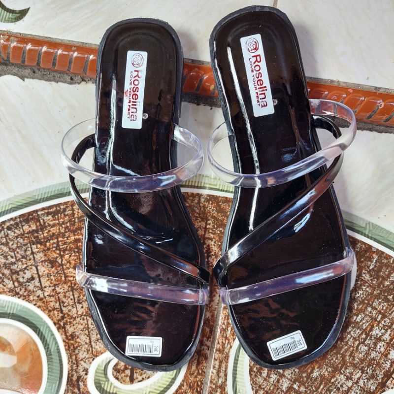 YONGYOHANA Sandal Teplek Tali Jelly Bening Kode 03 / Sendal Wanita Terbaru