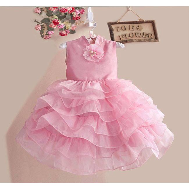 DRESS ANAK STACKS ROSE PINK / BAJU PINK ANAK  /  DRESS ZOE