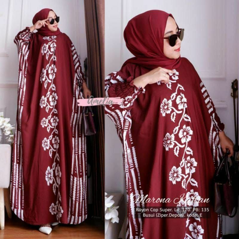 DASTER KAFTAN JUMBO LD 160 CM DASTER ARAB KELELAWAR LENGAN PANJANG PB 138 TIEDYE CAP BUSUI-7