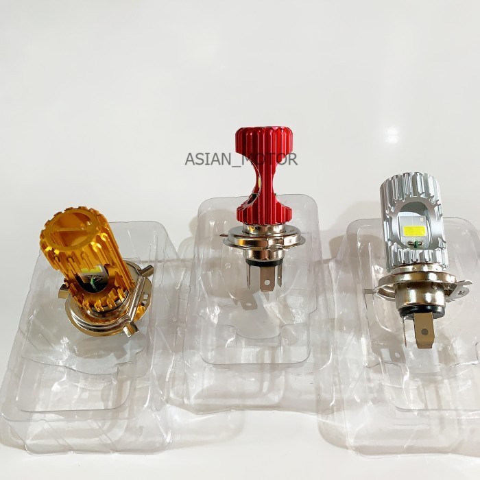 Bohlam Bolam Lampu Depan Led Vixion/Cb150r/ Ninja R/Byson/Scoopy Fi - Casing Gold sparepat aksesoris