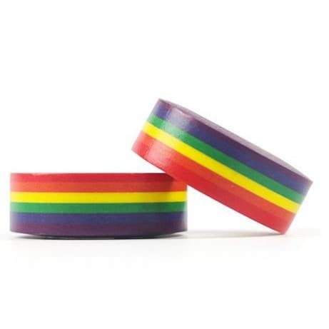 Japanese Washi Tape - Rainbow Vertical Horizontal Lines