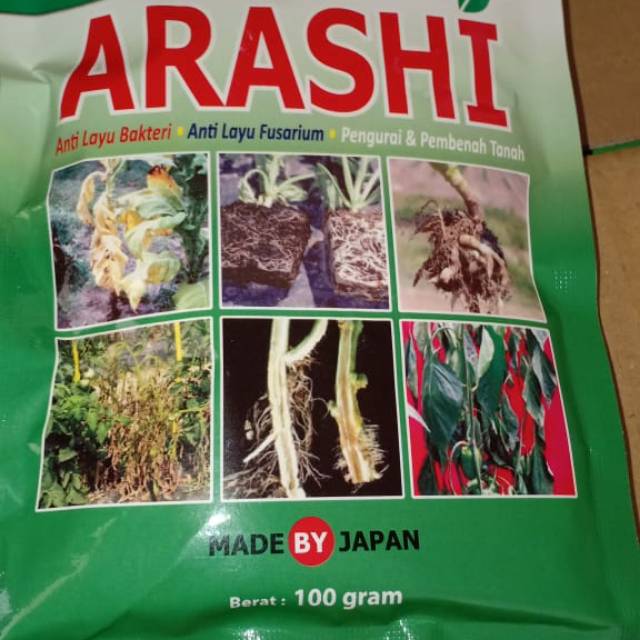 arashi anti layu bakteri furasium 100gr original kemasan pabrik