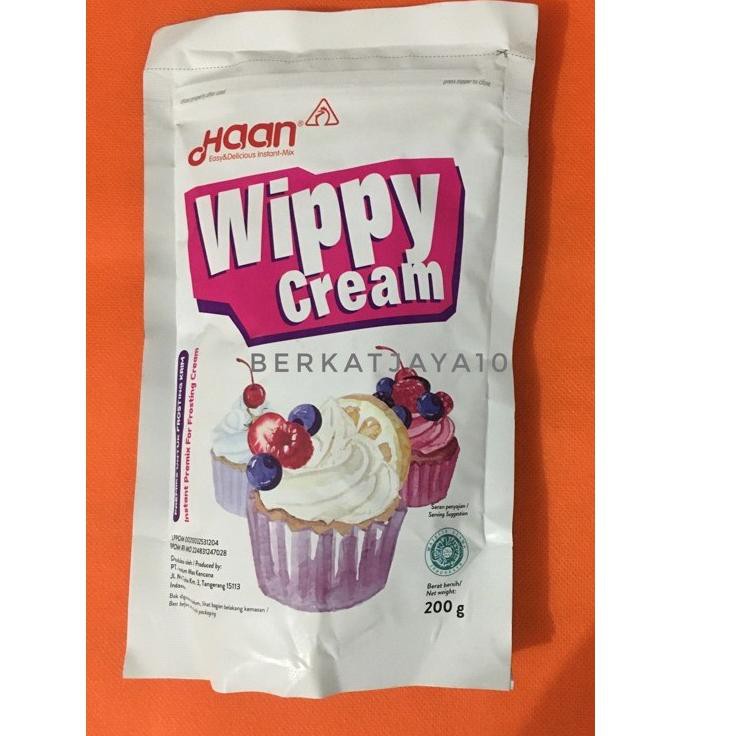 

[ NEW DROP ] Haan Wippy Cream 200 Gram whipped cream wipp cream kemasan pouch