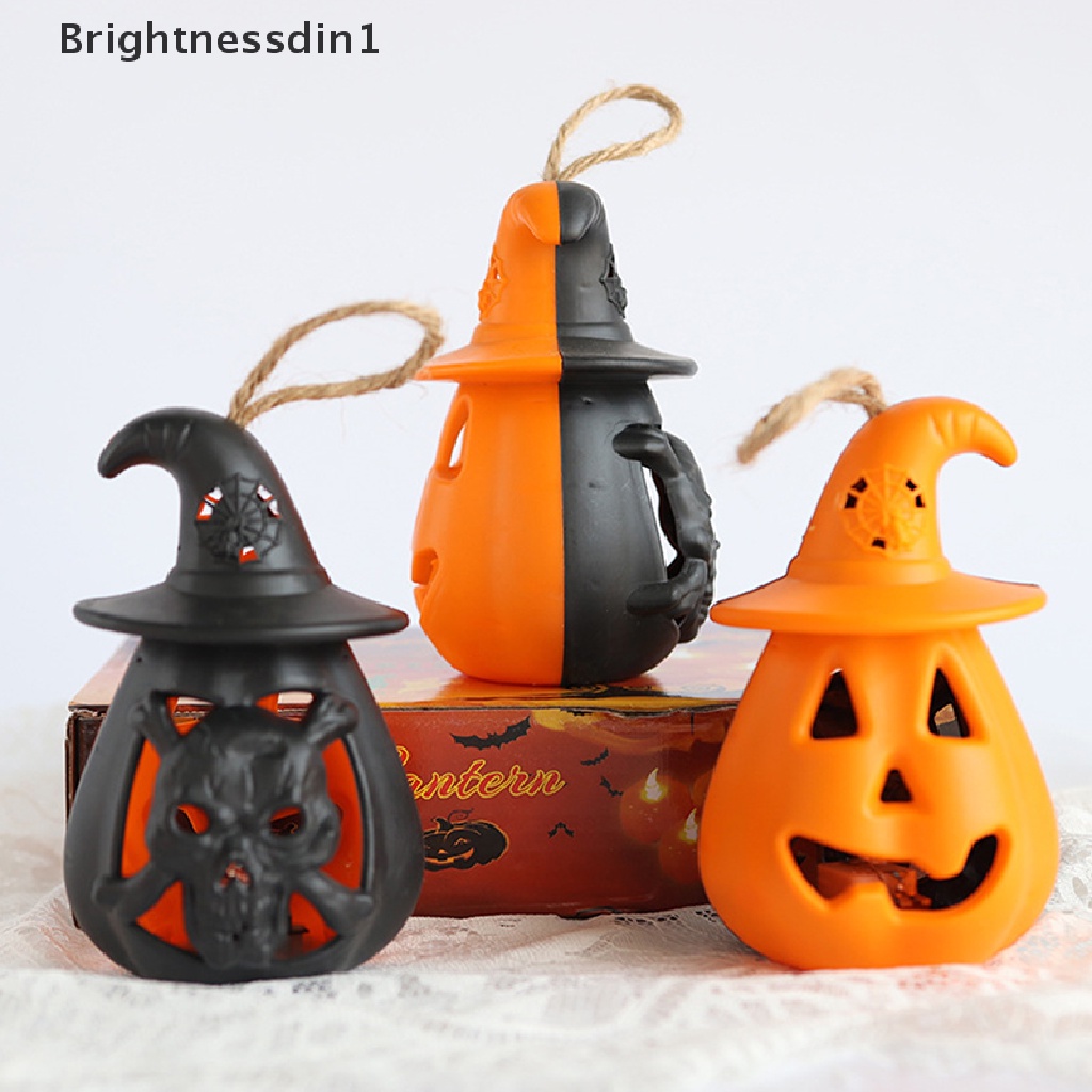 (Brightnessdin1) Lampu Led Bentuk Labu Halloween Untuk Dekorasi Pesta