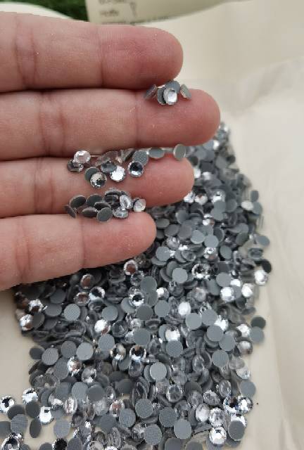 STONE KRISTAL GOSOK HOTFIX RHINESTONE SS 20 WARNA PUTIH KUALITAS AA PER GROSS