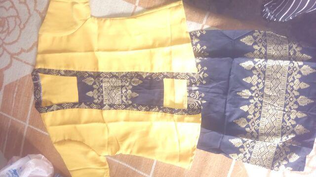 Best Seller] Couple Batik Span Pendek Anjani Kombinasi Sarimbit Keluarga Pesta Batik Pekalongan