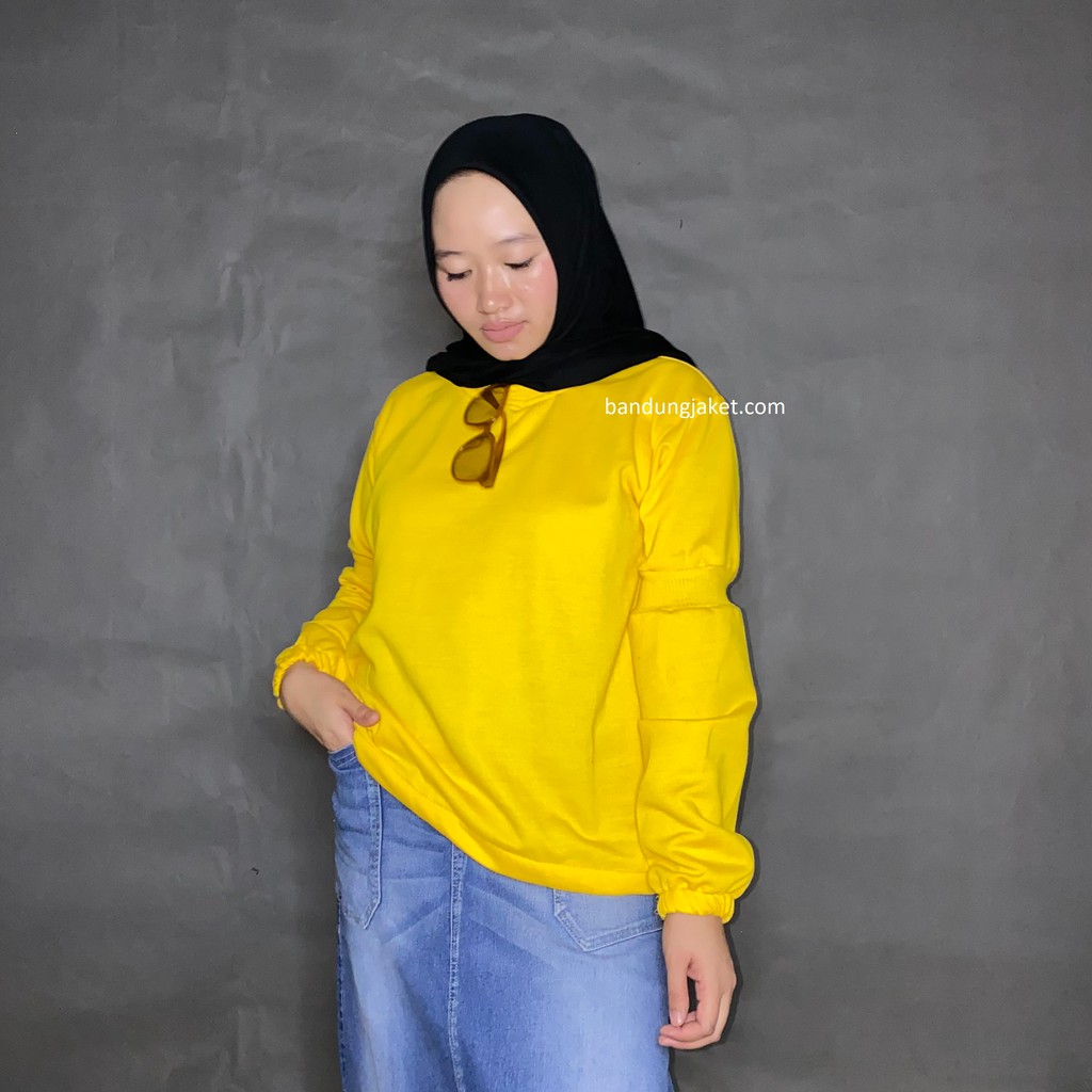 BASIC WRINKLE Rib SWEATER II Sweater Kerut Rib Wanita Zarra Terbaru