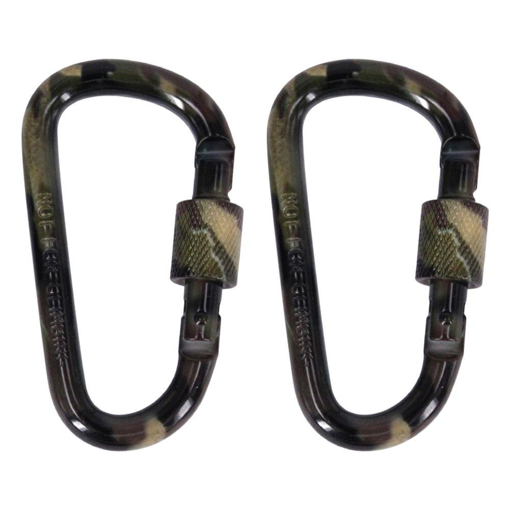 Nanas 2pcs Tombol Panjat Hitam Kualitas Tinggi Peralatan Keselamatan Paduan Carabiner