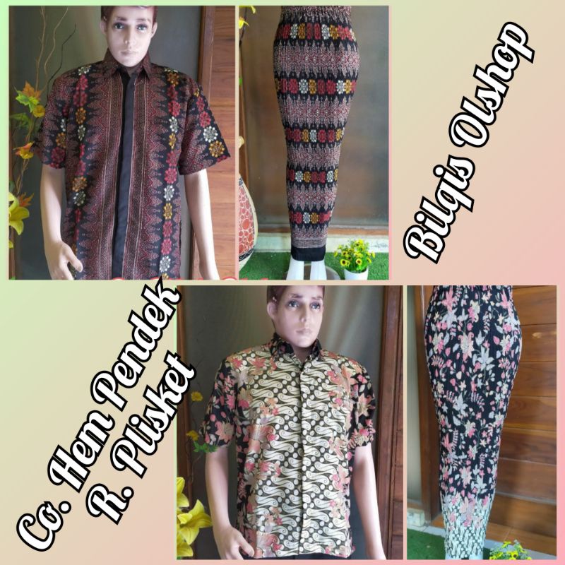 BQ>CO.BATIK LNGN PDK/ROK PLISKET BOUGENVIL HITAM/COUPLE TORAJA MERAH/BATIK COUPLE TERMURAH