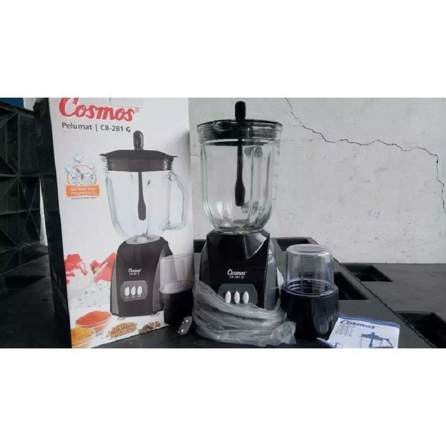 BLENDER COSMOS KACA BESAR CB281G CB 281 G 2IN1 2L 2LITER PENGHANCUR ES