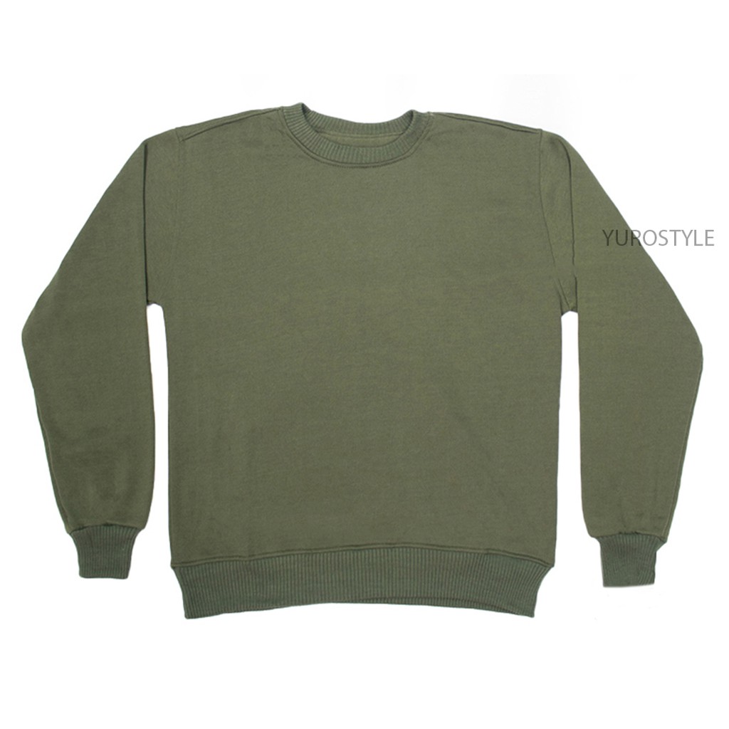 SWEATERPOLOS BASIC SWEATER POLOS SIZE M-XXL ( PRIA & WANITA )-ARMY