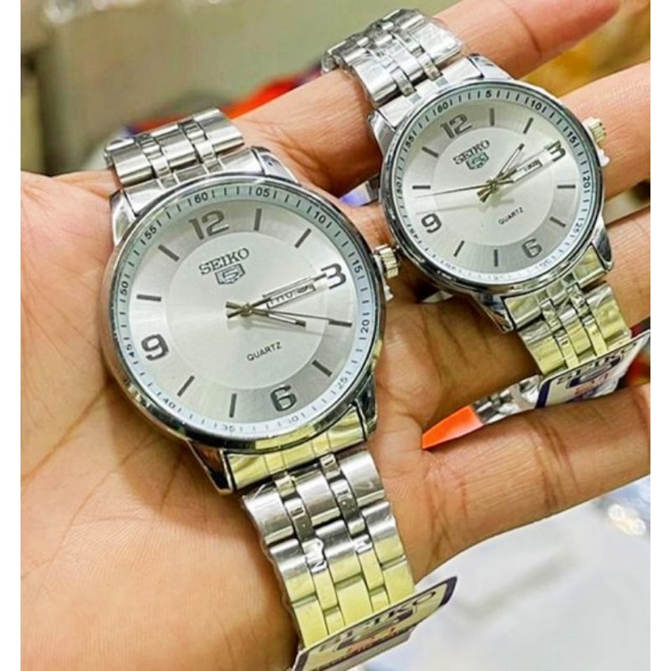 Seiko jam tangan Couple Anti Air/jam tangan pasangan tanggal on | jam tangan sepasang 2023 free bok termuran