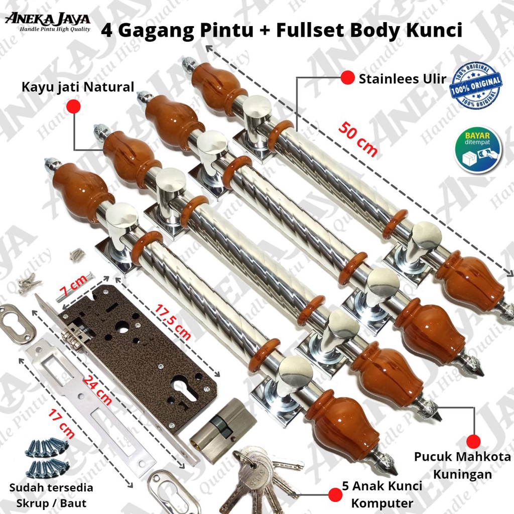 Handle Pintu rumah 50 cm / Gagang Pintu Rumah / Tarikan pintu rumah minimalis terbaru mewah