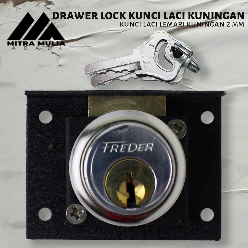 Kunci Laci Drawer Lock Original 808 anak kunci 22mm Kuningan