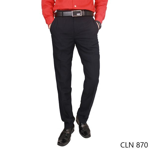 Mens Formal Work Trousers Katun Hitam – CLN 870