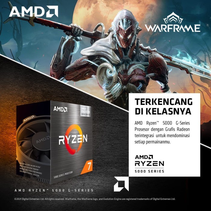 Jual AMD Processor RYZEN 7 - 5700G Wraith Stealth Cooler BOX Indonesia