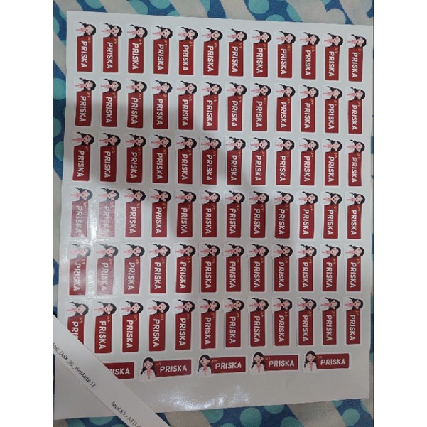 

stiker nama