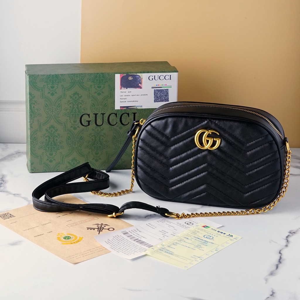 E-EL 5968 (ADA BOX+ SERTIFIKAT) SANASINISUKA TAS SELEMPANG BLACK IMPORT WANITA CEWEK PEREMPUAN JAKAR