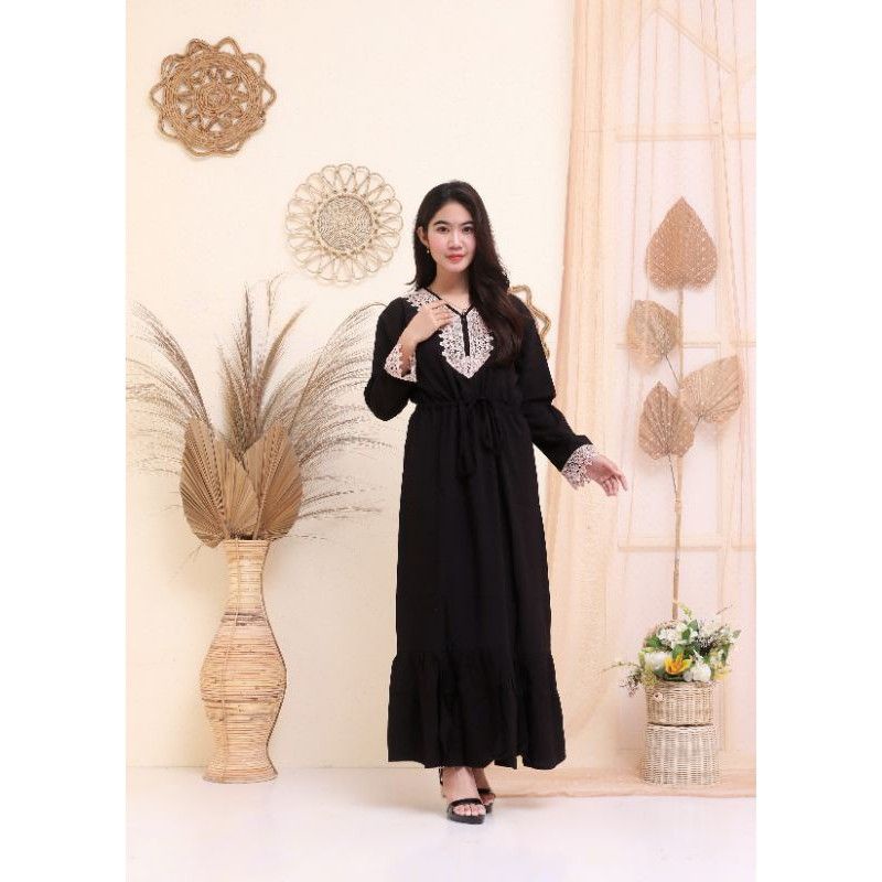 BISA COD Gamis COUPLE IBU DAN ANAK daster renda arab dubai real pict syahirashop cantik terbaru