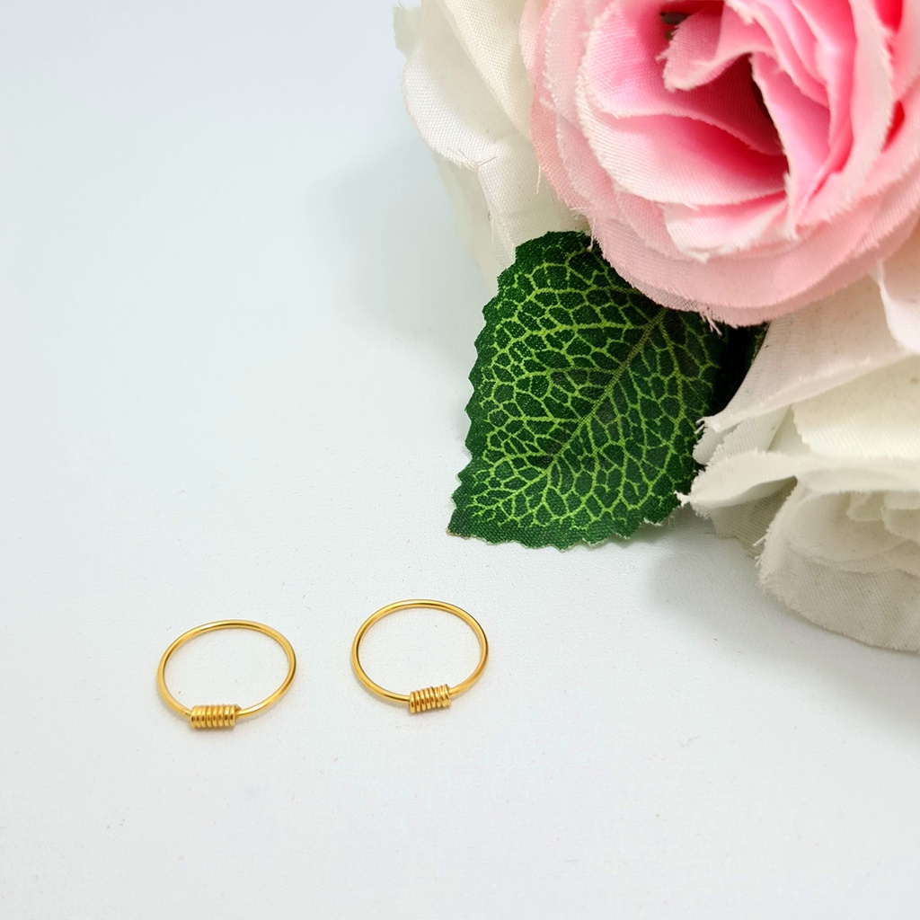 Anting Emas Muda Kenip Kawat Setengah Gram