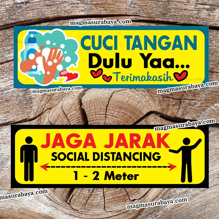 

Sticker New normal Cuci Tangan - Jaga Jarak