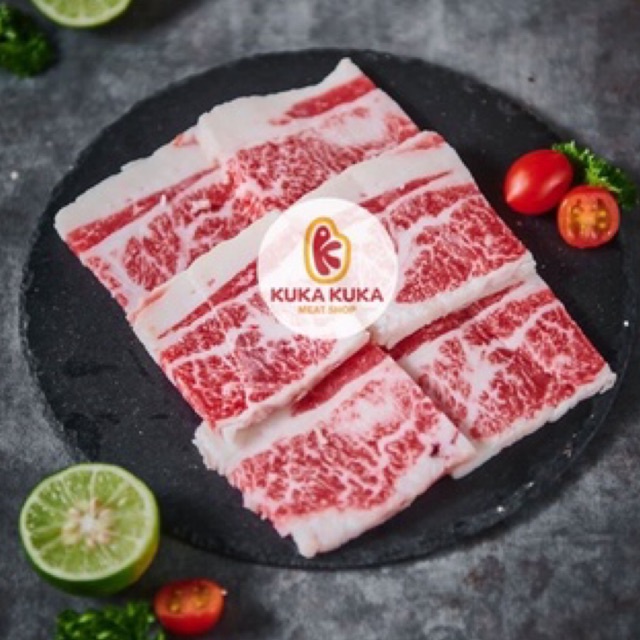 Daging Sapi Yakiniku Cut Wagyu Karubi MB 6-7 Premium - 250gram