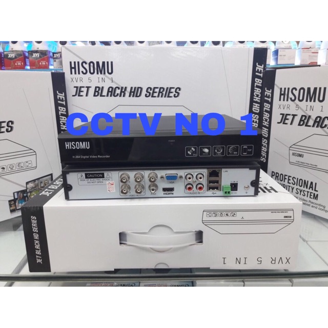 Dvr hisomu jet Black hd series 4ch 5in1 suport semua kamera cctv