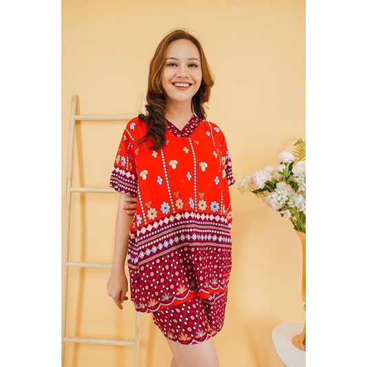 Stelan Wanita India | Set Baju Wanita Celana Pendek | Baju Wanita India | Baju Tidur India | Piyama 