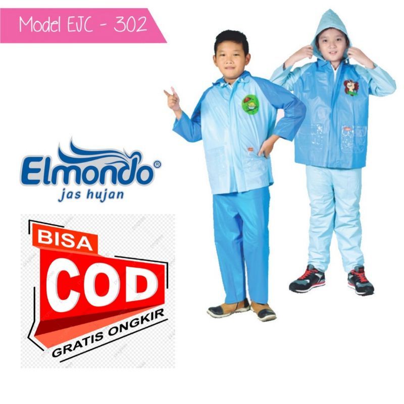 Jas Hujan Anak SD Setelan Baju Celana Elmondo Nouvo 302