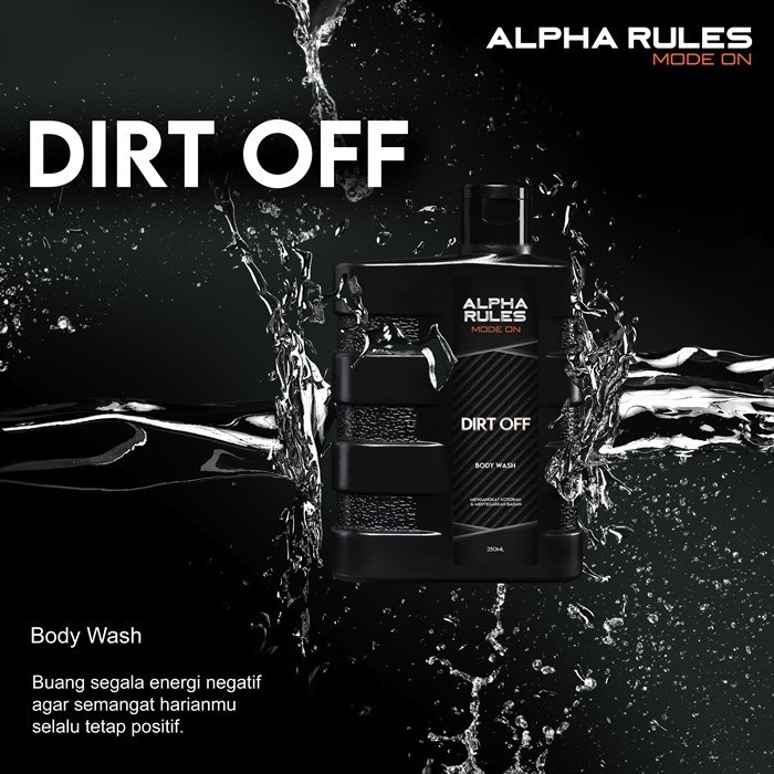 Alpha Rules Dirt Off Sabun Mandi Cair Perawatan Tubuh Pria Body Wash Alpharules 250ML