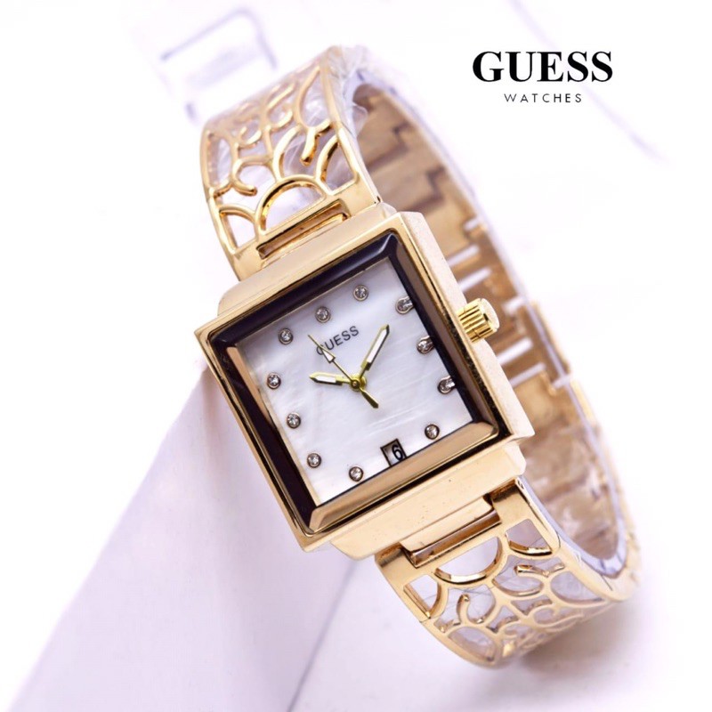 jam tangan wanita Guess kotak ukir