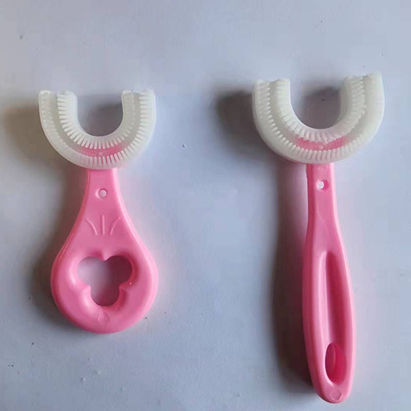 Sikat Gigi Betuk U Anak Cocok Untuk Anak Usia 2-12 S Bahan silikon / Training Toothbrush Ready stock