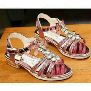 Sepatu pesta hak tinggi heels cantik mewah permata gold Sepatu pesta hak tinggi heels cantik mewah permata gold