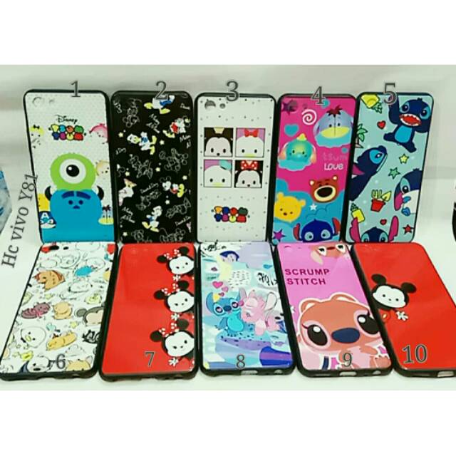 Case fuze glass cartoon tsum sum vivo Y81