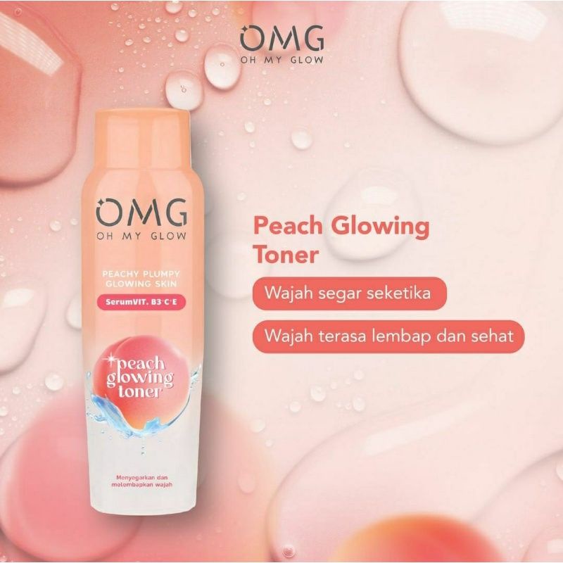 [100ml] OMG OH MY GLOW Skin Care Peach Glowing Toner