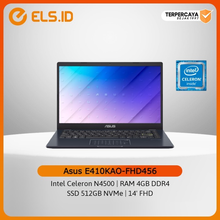 Asus E410KAO-FHD456 - Blue [Celeron N4500-4GB-SSD 512GB]