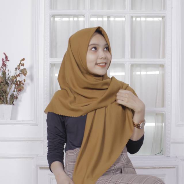 Watersplash hijab - MUSTARD~