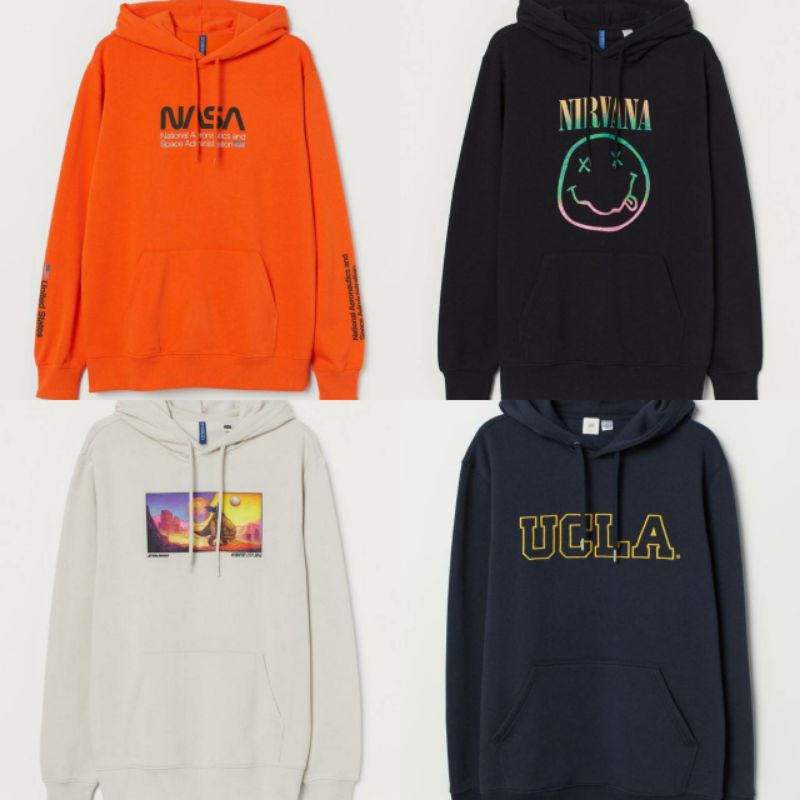 HOODIE H*M 100% ORIGINAL STARWARS MANDALORE / UCLA / NASA UNITED STATES ORANGE/ NIRVANA MULTICOLOR