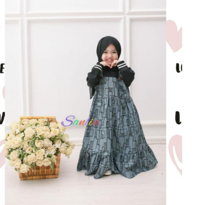 ✭ Baju Muslim Anak Perempuan |Dress Muslim |Gamis Anak PerempuanTerbaru 2021 Untuk Lebaran ♛