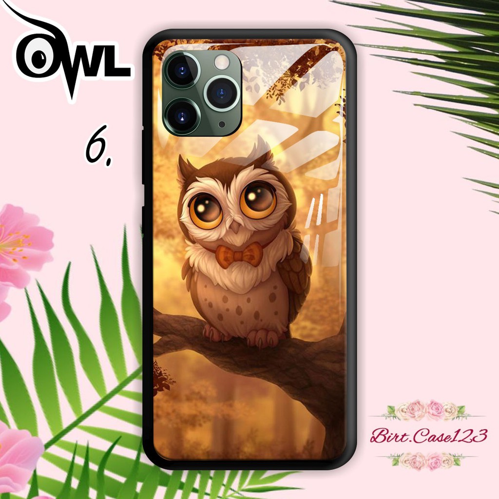 Softcase Back Case Glass Kaca OWL Samsung A02S A12 A11 M11 A20 A30 A50 A50S A30S BC3729