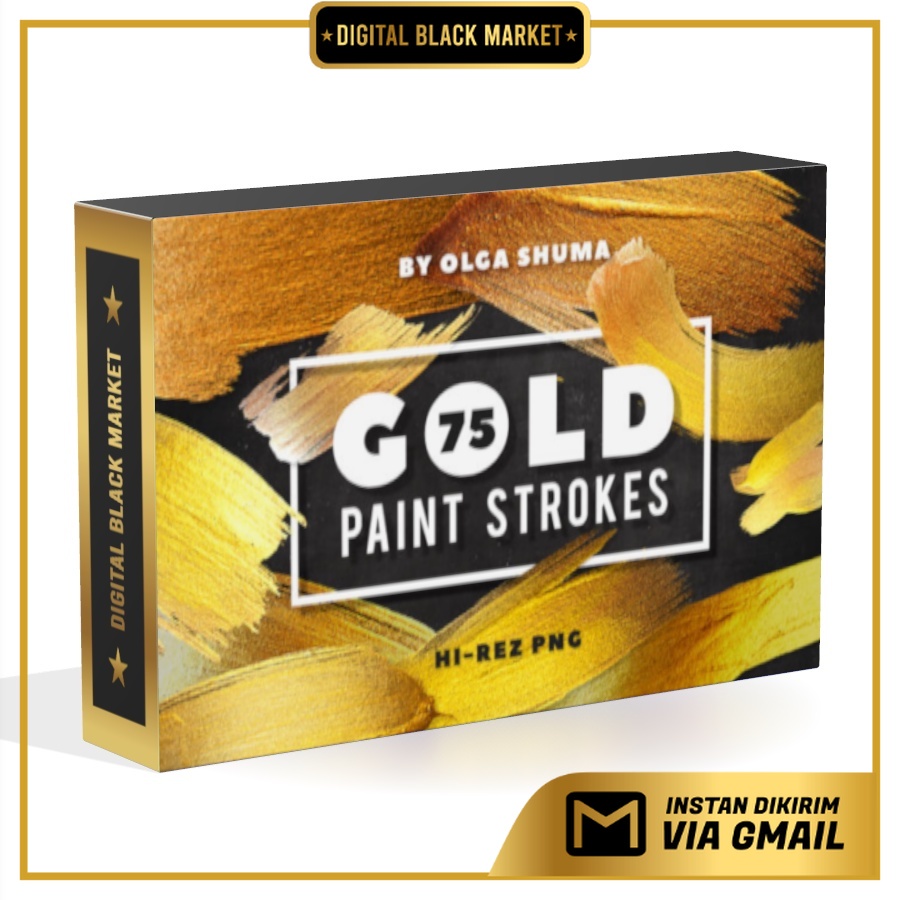 75 in 1 Golden Raster Strokes - JPEG Ultra HD